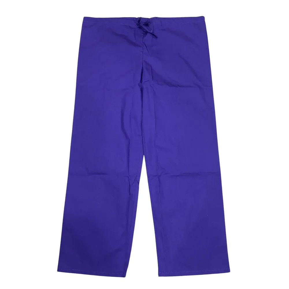 Adar Unisex Scrub Pants NWOT L Purple Drawstring Medical